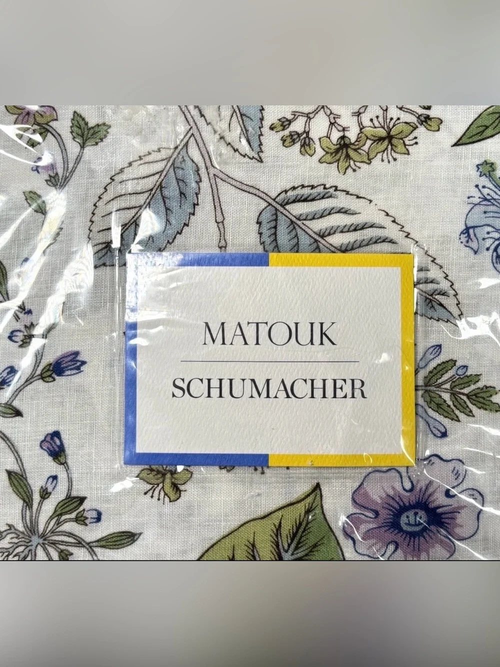 Matouk Schumacher Queen Sheet Set Pomegranate Linen Lilac Botanical Floral Italy